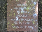 Nieuwe grafsteen Jacobus van der Waal